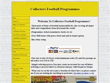 Tablet Screenshot of collectorsfootballprogrammes.co.uk